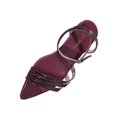 thumbnail image 2 of Xdegoge Womens Sandals Open Toe Pointed Flats Multi Patent Straps Ankle Buckle Sandals Summer Dressy Gladiator Wedding Party Shoes, 2 of 9