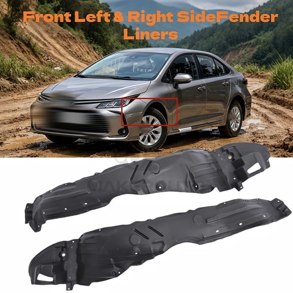 Magimaker Front Left & Right Fender Liners 5387602660 5387502610 for Toyota Corolla 2017-2019
