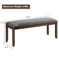 thumbnail image 4 of Costway Dining Bench Upholstered Entryway Bench Footstool Kitchen w/ Wood Legs, 4 of 10