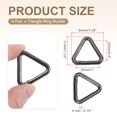 thumbnail image 2 of Triangle Ring Buckle Metal Spring Snap Clip Jump Rings Keychain Belt Fastener for DIY Purses Dark Gray 1", 2 of 7