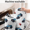 thumbnail image 5 of Police and Light Red Pattern Non Slip Microfiber Bathroom Rugs, Soft Rubber Backing Bath Mats for Bathroom Floor Tub and Shower,17"x27", 5 of 5