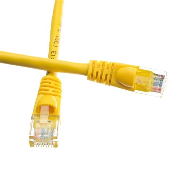 Cat5e Yellow Ethernet Patch Cable, Snagless & Molded Boot - 3 ft.