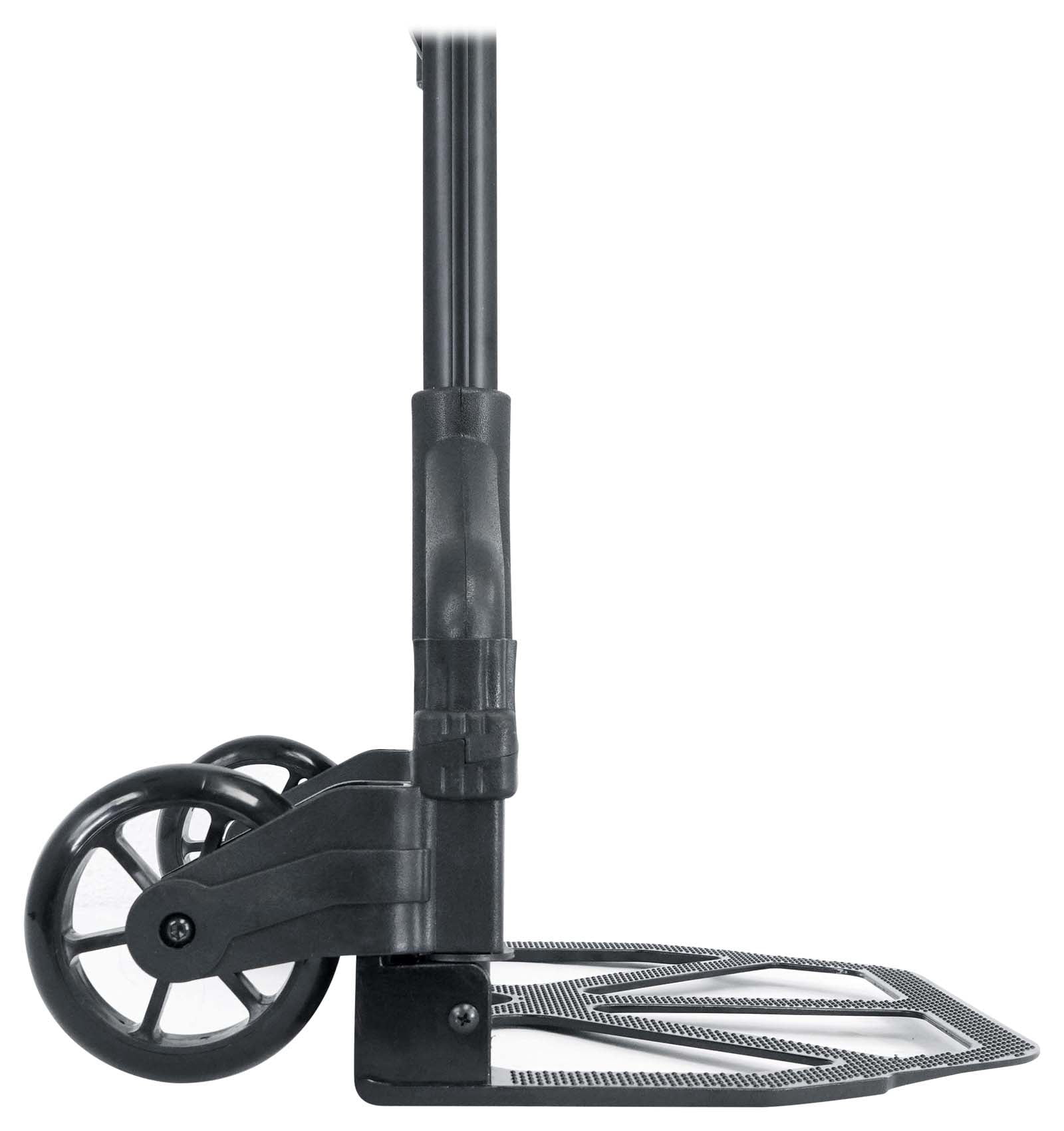 Rockville GigMate Foldable Aluminum Trolley Equipment Transport Hand Truck Cart 154 lb Capacity Black