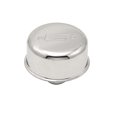 thumbnail image 1 of High Quality Chrome Crankcase Breather Cap | Push-In Round Design | Mr. Gasket Logo | Steel Material, 1 of 6