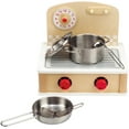 thumbnail image 1 of Hape Tabletop Cook and Grill Kid's Wooden Kitchen Play Set with Accessories, 1 of 5