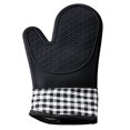 thumbnail image 1 of Oven Mitten Silicone Cotton Heatproof Non-slip Long Kitchen Mitten Baking Mitt, 1 of 10