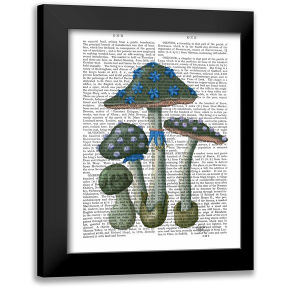 Fab Funky 12x14 Black Modern Framed Museum Art Print Titled - Psychedelic Mushrooms 1