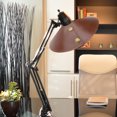 thumbnail image 4 of OULII Modern Brown Table Lamp Shade PU Lampshade Indoor Use 1Set, 4 of 7