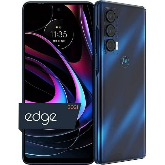 Motorola Edge (2021) 8 Go + 256 Go | Téléphone Intelligent Débloqué d'Usine | Certifié Remis à Neuf (Bleu Nébuleuse)