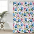 thumbnail image 4 of Shower Curtain, Watercolor Ocean Shell Starfish Conch Waterproof Shower Curtain Set with Hooks for Bathroom Showers,Stalls and Bathtubs,72x72In Summer Marine Life, 4 of 9
