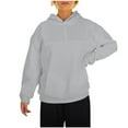 thumbnail image 6 of Kmdttou Women's Oversized Hoodies Fleece Sweatshirts Long Sleeve Fashion Fittness Long Sleeve Pullover Hoodie Fleece Warm Solid Color Tops Sweatshirts on Clearance!, 6 of 7