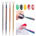 thumbnail image 1 of AURARMLET 4Ud Pusher Para Cutícula De Inoxidable Con Cabezal Triangular Punta Para Nail Art, 1 of 8