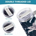 thumbnail image 5 of GZHJMY Graffiti Lily Pattern Stainless Steel Vacuum Insulated Mug, Insulated Straw Mug with Handle, Reusable Insulated Travel Mug, 5 of 7