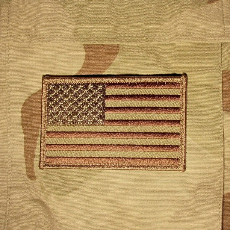 1 USA American Flag Tactical US Morale Military Desert Fasten Patch Emblem