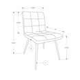 thumbnail image 3 of Monarch Dining Chair 2Pcs / 32"H / White LeatherLook / Chrome, 3 of 5