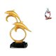 thumbnail image 1 of Figura de delfín,Colección de adornos de escritorio con figuras de delfines,Estatua decorativa moderna para el hogar,artesanías artísticas,Estatua de resina,Estatua de resina de pensador, 1 of 8