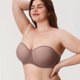 thumbnail image 5 of Sostén DELIMIRA Strapless de Malla Transparente Talla Grande 36C Marrón, 5 of 6