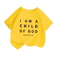 thumbnail image 1 of WEAIXIMIUNG T-Shirt de Pâques pour Filles, Mignon, Imprimé, Col Rond, Manches Courtes, Été, Décontracté, Ample, 4-6 Ans, 1 of 4