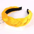 thumbnail image 2 of UJNDER Fashion Headband Textured Braided Wide Hair Accessory for Style and Decoration for All Seasons Yellow, 2 of 5