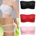 thumbnail image 3 of Txlixc Sujetador sexy femenino, sujetador sin relleno y sin alambre de color sólido, blusa de tubo elástico bandeau Txlixc moda, 3 of 6