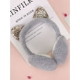 thumbnail image 3 of Spencer Winter Earmuffs for Women Fluffy Cute Ear Muffs for Kids Plush Ear Warmer Foldable Ear Cover for Outdoor Skiing Riding Daily Wear, Gray, 3 of 10