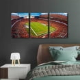 thumbnail image 2 of 3 Panel Denver Canvas Wall Art American Soccer Prints Sports Artwork Wall Decor Stadium Picture Canvas Art for Bedroom Living Room Broncos Stadium Paintings Posters Framed Ready to Hang (42"Wx20"H), 2 of 5