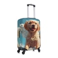 thumbnail image 3 of Daiia Cute Angel Winged Dog Luggage Cover, Thickened Washable Travel Luggage Covers, Elastic Unique Baggage Covers for 18-20 inch Luggage-Small, 3 of 9