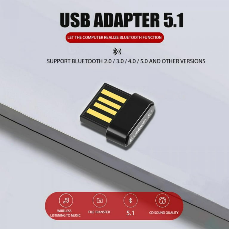 USB Bluetooth 5.0 Adapter for PC, Hommie USB Bluetooth 5.0 Dongle Receiver  for PC Laptop Computer, Compatible with Windows 7/8/8.1/10, Connect  Bluetooth Headphones/Speakers/Mouse/Keyboard