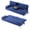 Navy Blue-E, variant on BSHTI 65" Modern Velvet Futon Sofa Bed with Drop Down Cup Holders, 3-Position Adjustable Backrest, Removable Arm Cushions, Chrome Legs for Living Room & Guest Room Black