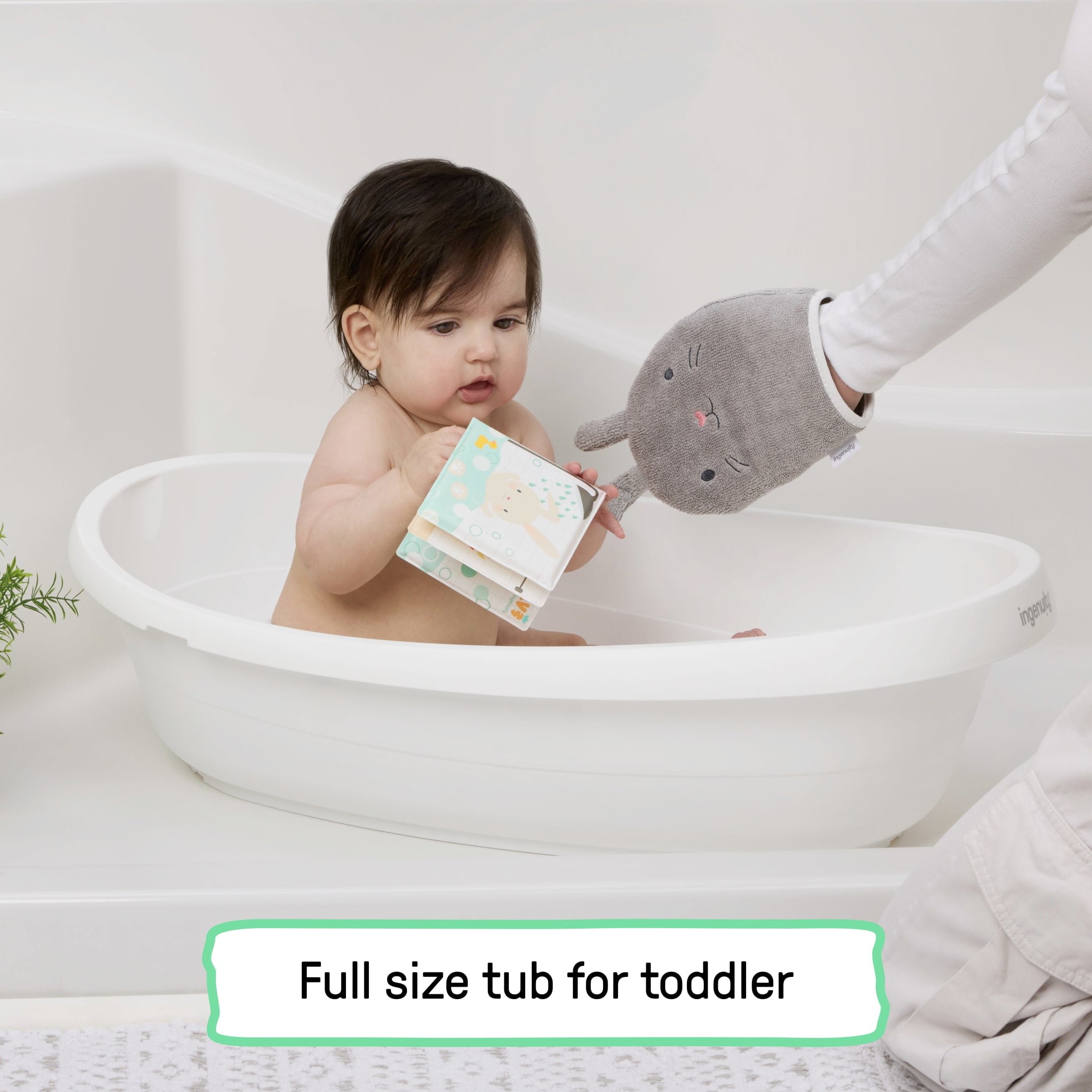 Ingenuity Sylvi 3-in-1 Grow with Me Baby Bathtub, Plastic, Ages 0-24 Months