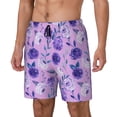 thumbnail image 1 of Fotbe Violet Men’s Swim Trunks Quick Dry Swim Shorts Board Shorts with Mesh Lining-X-Large, 1 of 6