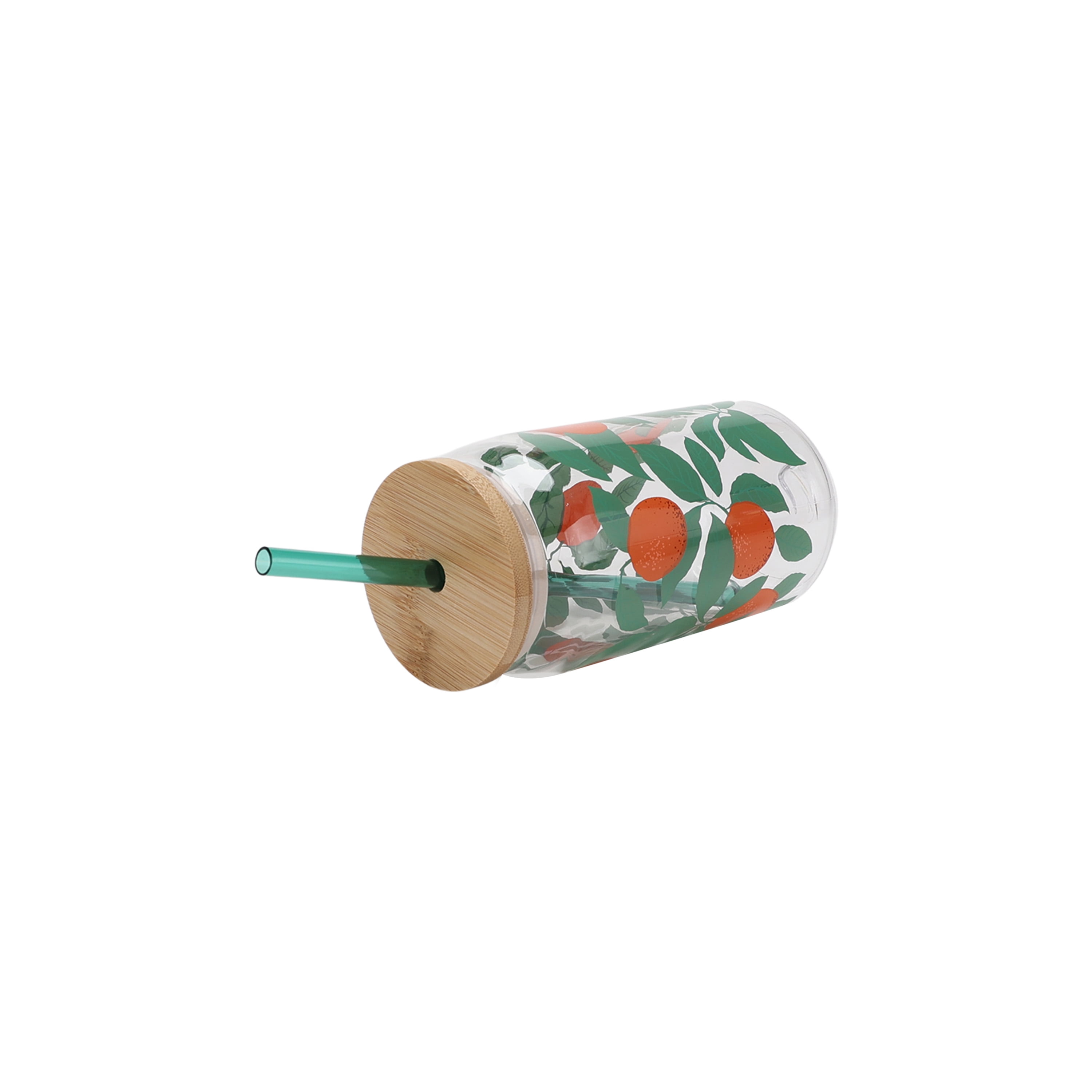 Mainstays by Becky G. & Alejandra 20-Ounce Acrylic Can Shape Tumbler, Orange & Green