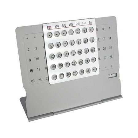 Metal Perpetual Calendar Adjustable Monthly Planner 2023 Calendars Free Standing Waterproof Desk Calendar for School Kitchen Tabletop Home