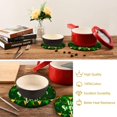 thumbnail image 6 of GZHJMY Enjoy Happy St.Patrick's Day Heat Resistant Trivets Potholders 2PCS, Round Cotton Weave Handmade Pot Holder, Non-Slip Hot Mats Kitchen Dining Plate Mat for Kitchen Pans Bowl Teapot, 6 of 7