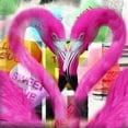 thumbnail image 2 of de Haas, Mascha 20x20 Gold Ornate Wood Framed with Double Matting Museum Art Print Titled - Flamingo, 2 of 4