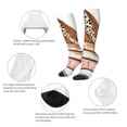 thumbnail image 4 of Picia Women Crew Soft Moisture-wicking Socks Stylish High Heels On Books Pattern Design Cotton Socks, One Size fit All, 4 of 9
