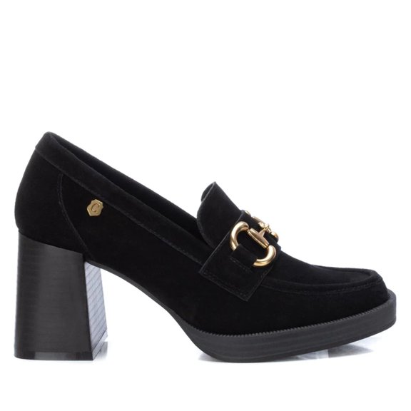 Carmela CollectionWomen's Suede Heeled Loafers By XTI 161209