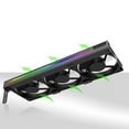 PATKAW GPU Fan Cooler Graphic Card Cooler 3pin ARGB Connector Cooling