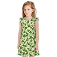 thumbnail image 1 of Fotbe Cartoon Frogs Vestido de Dormir para Niñas de 3 a 10 Años, Mangas Cortas, Estilo Princesa, Pijama Camisón con Mangas Voladas-Medium, 1 of 6