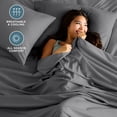 thumbnail image 3 of Bare Home Luxury Bed Sheet Set - Premium 1800 Collection - 6 Piece - Queen, Gray, 3 of 9