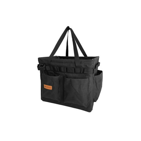 

Woobling Men Tool Bag Top Handle Tote Handbag Large Capacity Carry On Camping Storage Multi Pockets Women Oxford Foldable Black