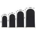 thumbnail image 3 of Efavormart Set Of 4 | Matte Black Spandex Fitted Wedding Arch Covers For Round Top Chiara Backdrop Stands - 4ft,5ft,6ft,7ft, 3 of 11