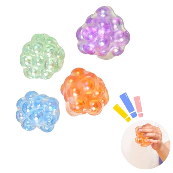 Colorful Pearl Popping Stress Balls for Kids & Adults - Squishy Fidget Sensory Toys for Stress Relief, Autism-Friendly Tools, Great Stocking Stuffers, Party Favors, and Desk Relaxation Toys
