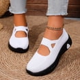 thumbnail image 2 of Rokment Womens Vintage Athletic Orthopedic Arch Support Walking Sneakers Comfortable Stretchy Solid Knit Platform Slip on Nursing Tennis Shoes, 2 of 5