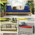 thumbnail image 3 of Millsilo Outdoor Bench Cushion,Waterproof and Fade Resistant Balcony Furniture Mat,with Straps,Suitable for Swings,Garden Furniture,48"x18"x3" Dark Blue, 3 of 6