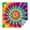 Rainbow Tie Dye, variant on Rainbow Tie Dye Mandala Pattern Square Tablecloth,Waterproof Square Table Cover,Wipeable Spillproof Washable Table Cover for Home Kitchen Party Decor 60"x60"(152x152cm)