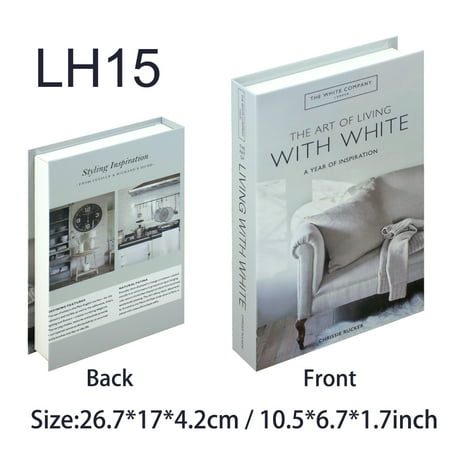 

Fashion Faux Books Ornament Coffee Table Simulation Books Remote Control Storage Box Luxury Decoration for Living Room Addition