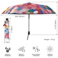 thumbnail image 3 of FORMRS Travel Umbrella Folding Auto Open Close Windproof Rain UV Protection, Light Colorful Circles, 3 of 8