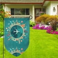 thumbnail image 3 of Wukai Around The Planet Print Garden Flag 12.5x18 Inch Double Sided Sun-resistant Rain-resistant, Wrinkle-resistant Colorfast(Only Flag), 3 of 7