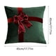 thumbnail image 3 of mfyjkho Funda De Almohada De Terciopelo Con Lazo Para Regalo De Navidad, Con Inserto Para Sofá, Decoración Del Hogar, 45 X 45 Cm (17,71 X 17,71 Pulgadas), 1 Unidad, 3 of 7